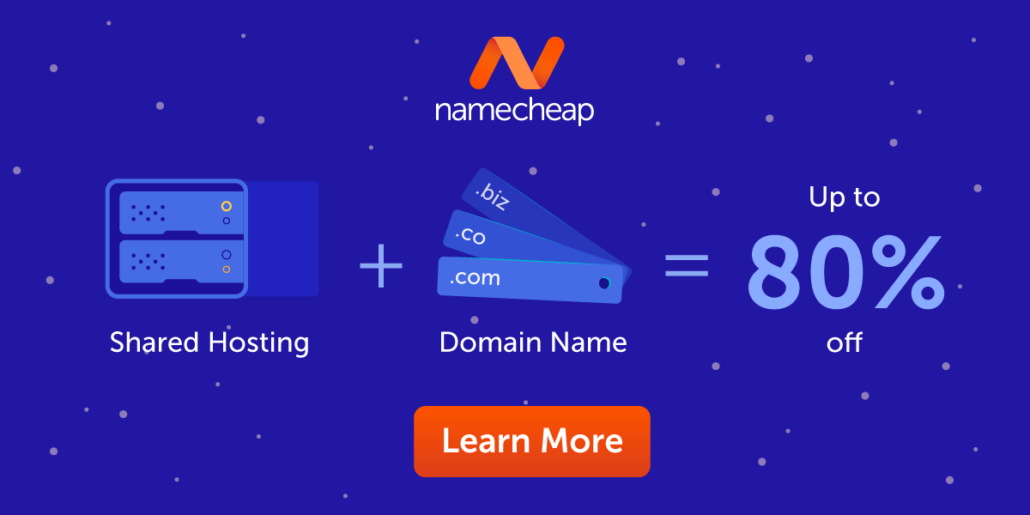 NameCheap Domain Name and Shared Hosting Package